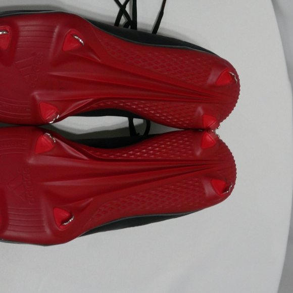 Adidas Shoes Adizero Blk Red Men 13.5 Baseball Metal Cleats - Picture 3 of 7